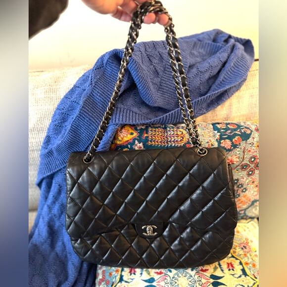 Chanel Special 3 slot flap Black Quilted wSilver Hardware employees only edition - Picture 2 of 11